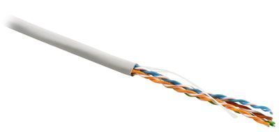 Кабель витая пара Hyperline UUTP4-C5E-S24-IN-LSZH-GY-100