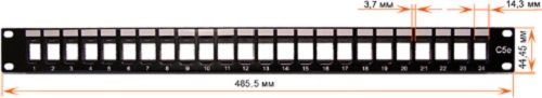 Коммутационная патч-панель наборная Lanmaster LAN-PP24OK-UTP