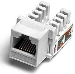 Модуль Hyperline KJ2-8P8C-C6-90-WH