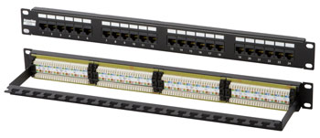 Коммутационная патч-панель Hyperline PP3-19-24-8P8C-C6-110D