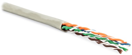 Кабель витая пара Hyperline UUTP4-C5E-P24-IN-LSZH-WH-100
