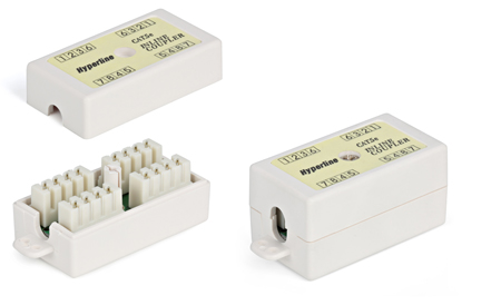 Проходной адаптер (coupler) Hyperline CA-IDC-C5e-WH