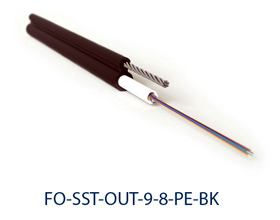 Кабель Hyperline FO-SST-OUT-9-8-PE-BK