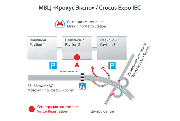 Схема проезда в выставочный центр Крокус Экспо