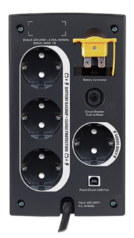 Вид сзади ИБП Back-UPS BC650-RSX761