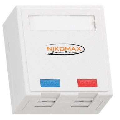 Розетка информационная Nikomax NMC-WO2SD2-FT-ST-WT