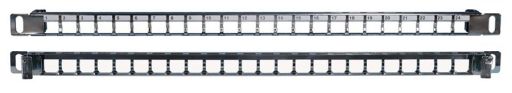 Коммутационная патч-панель наборная Hyperline PPBLHD-19-24S-SH-RM