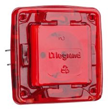 Крышка Legrand Etika, одноклавишный, без подсветки, цвет: красный, защитная (665098)