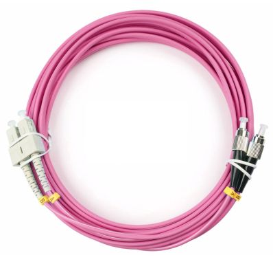 Коммутационный шнур оптический Cabeus FOP-50-OM4-SC-FC-10m