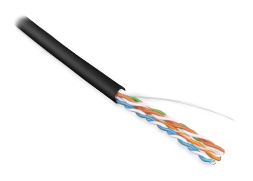 Кабель витая пара Hyperline UUTP4-C5E-S24-IN-LSZH-BK-305