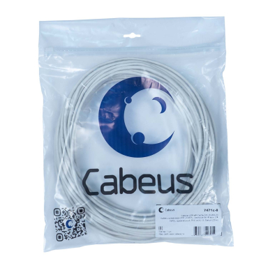 Кабель витая пара Cabeus UTP-4P-Cat.5e-SOLID-WH-20