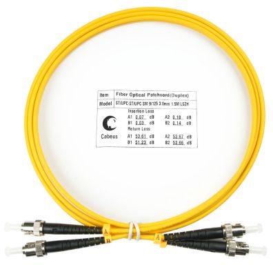 Коммутационный шнур оптический Cabeus FOP(d)-9-ST-ST-1,5m