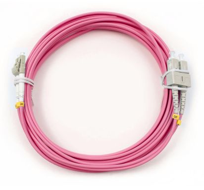 Коммутационный шнур оптический Cabeus FOP-50-OM4-LC-SC-5m