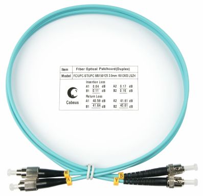 Коммутационный шнур оптический Cabeus FOP-50-FC-ST-1m