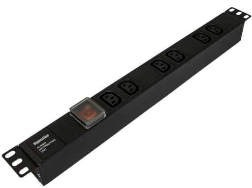 Блок распределения питания Hyperline SHE19-6IEC-S-IEC