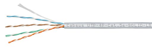 Кабель витая пара Cabeus UTP-4P-Cat.5e-SOLID-LSZH-GY