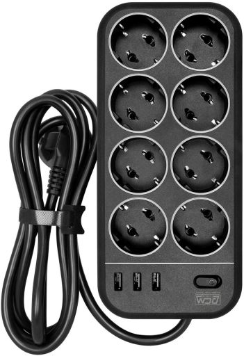 Сетевой фильтр Powercom SP-08 USB03AB 3,0 m