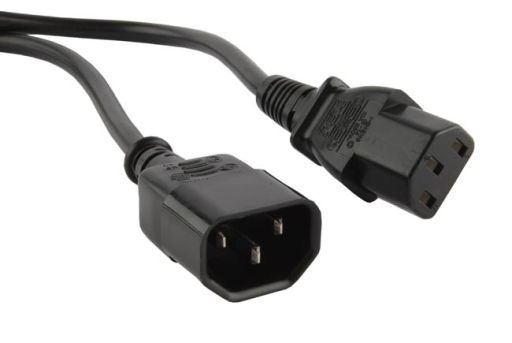 Шнур для блока питания Hyperline PWC-IEC13-IEC14-0.5-BK