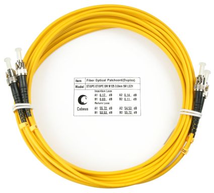 Коммутационный шнур оптический Cabeus FOP(d)-9-ST-ST-5m