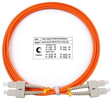 Коммутационный шнур оптический Cabeus FOP-62-SC-SC-2m