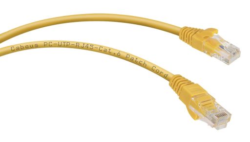 Шнур коммутационный Cabeus PC-UTP-RJ45-Cat.6-1.5m-YL