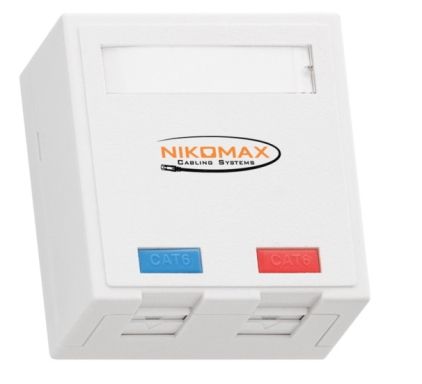 Розетка информационная Nikomax NMC-WO2UD2-FT-ST-WT