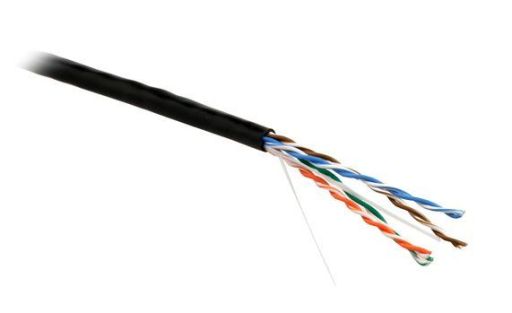 Кабель витая пара Hyperline UUTP4-C5E-P24-IN-LSZH-BK-100