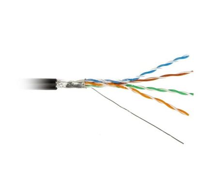 Кабель витая пара Hyperline FUTP4-C5E-S24-OUT-PE-BK-500