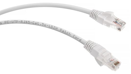 Шнур коммутационный Cabeus PC-UTP-RJ45-Cat.5e-1.5m-WH-LSZH