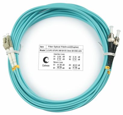 Коммутационный шнур оптический Cabeus FOP-50-LC-ST-25m