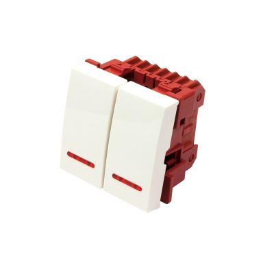 Выключатель Lanmaster LAN-EC45x45-SL22-WH