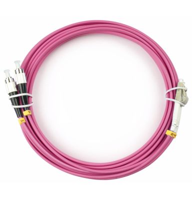 Коммутационный шнур оптический Cabeus FOP-50-OM4-LC-FC-5m