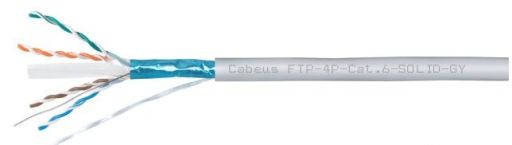 Кабель витая пара Cabeus FTP-4P-CAT.6-SOLID-GY