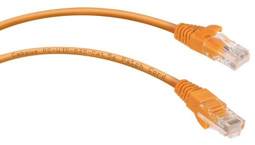 Шнур коммутационный Cabeus PC-UTP-RJ45-Cat.5e-1.5m-OR