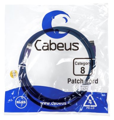 Шнур коммутационный Cabeus PC-SSTP-RJ45-Cat.8-1.5m-LSZH