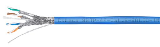 Кабель витая пара Cabeus SSTP-4P-CAT.8-SOLID-IN-LSZH-BL