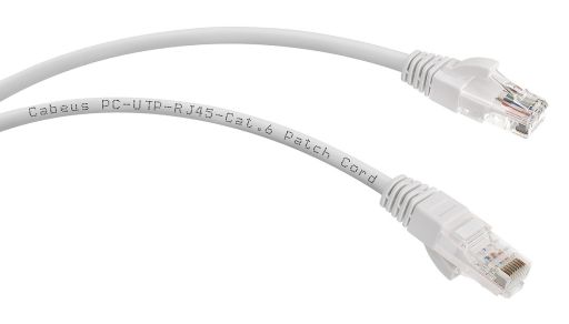 Шнур коммутационный Cabeus PC-UTP-RJ45-Cat.6-5m-WH