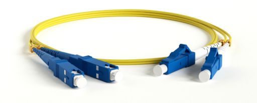 Коммутационный шнур оптический Hyperline FC-D2-9A1-LC/UR-SC/UR-H-1M-LSZH-YL