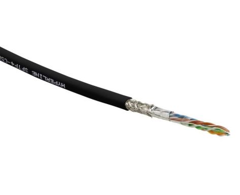 Кабель витая пара Hyperline SFUTP4-C5E-S24-IN-LSZH-BK-305