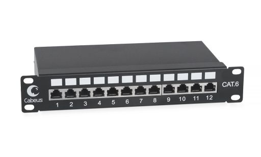 Коммутационная патч-панель Cabeus PL-12-Cat.6 10"-SH-Dual