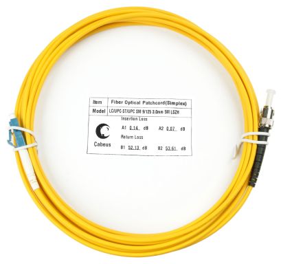 Коммутационный шнур оптический Cabeus FOP(s)-9-LC-ST-5m