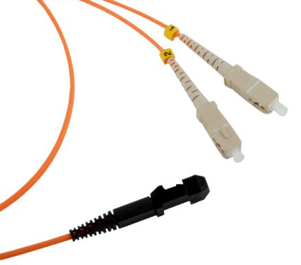 Коммутационный шнур оптический Hyperline FC-D2-62-MTRJM/PR-SC/PR-H-3M-LSZH-OR