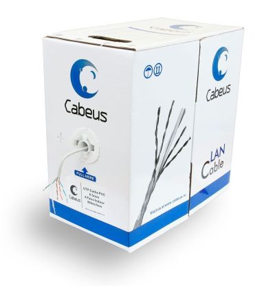 Кабель витая пара Cabeus UTP-4P-Cat.5e-SOLID-GY-100