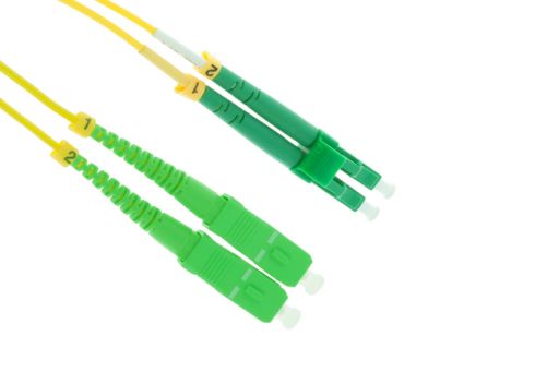 Коммутационный шнур оптический Hyperline FC-D2-9-LC/AR-SC/AR-H-10M-LSZH-YL