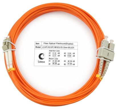 Коммутационный шнур оптический Cabeus FOP-62-LC-SC-5m