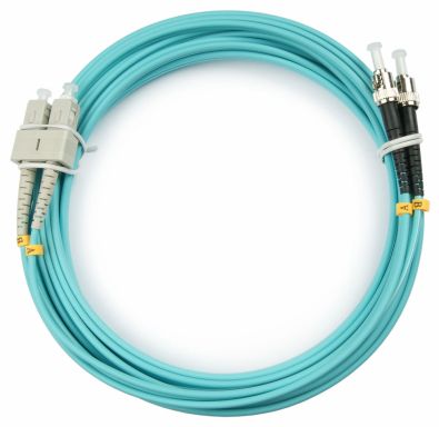 Коммутационный шнур оптический Hyperline FC-D2-503-SC/PR-ST/PR-H-50M-LSZH-AQ