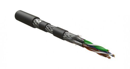 Кабель интерфейсный промышленный Hyperline ISFTP4-C7A-P23/7-ARM/W-SHF1/SHF1-BK