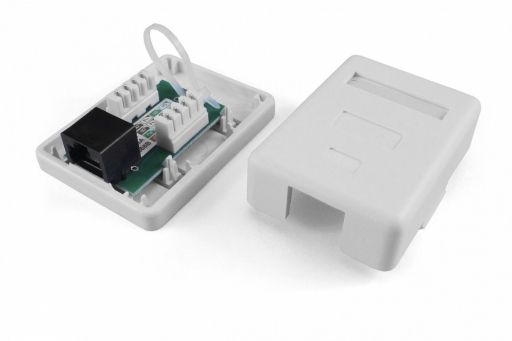 Розетка компьютерная Hyperline SB1-1-8P8C-C5e-WH
