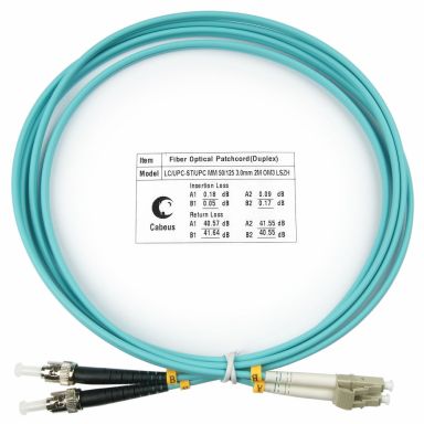 Коммутационный шнур оптический Cabeus FOP-50-LC-ST-2m