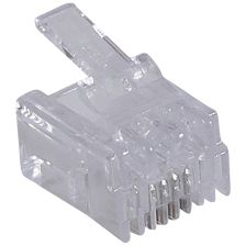 Коннектор Legrand LCS3, RJ11(4p4c), неэкр., цвет: прозрачный